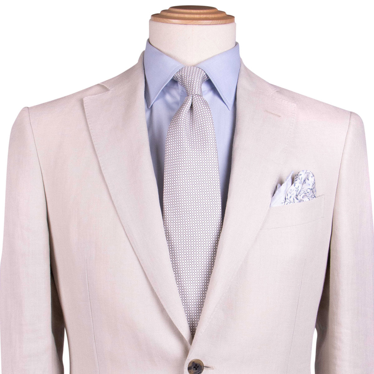 Beige Linen Suit - IN PROGRESS SUITS Robert Old   