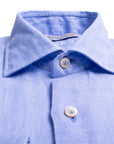 Light Blue Linen Shirt L/S SHIRTS Robert Old   