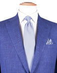 Blue Check Wool, Linen and Silk Loro Piana Suit SUITS Robert Old   
