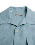 Italian Linen Light Blue Shirt S/S SHIRTS Robert Old   