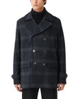 Navy & Charcoal Milford Wool & Cashmere Peacoat BLOUSONS Belstaff