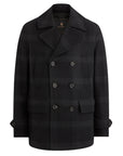 Navy & Charcoal Milford Wool & Cashmere Peacoat BLOUSONS Belstaff