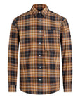 Black and Yellow Scale Longton Plaid Long Sleeve Shirt