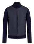 Belstaff Washed Navy Kelbrook Merino Wool Zip Cardigan