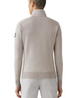 Belstaff Chrome Grey Kilmington Merino Wool Quarter Zip Sweater Knit