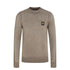 Clay Brown Watch Crewneck Merino Wool Sweater KNITWEAR Belstaff