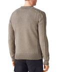 Clay Brown Watch Crewneck Merino Wool Sweater