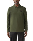 Tile Green Long Sleeved Polo Shirt