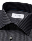 Dark Grey Houndstooth Signature Twill Slim Fit Shirt L/S SHIRTS Eton