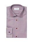 Red Houndstooth Signature Twill Contemporary Fit Shirt