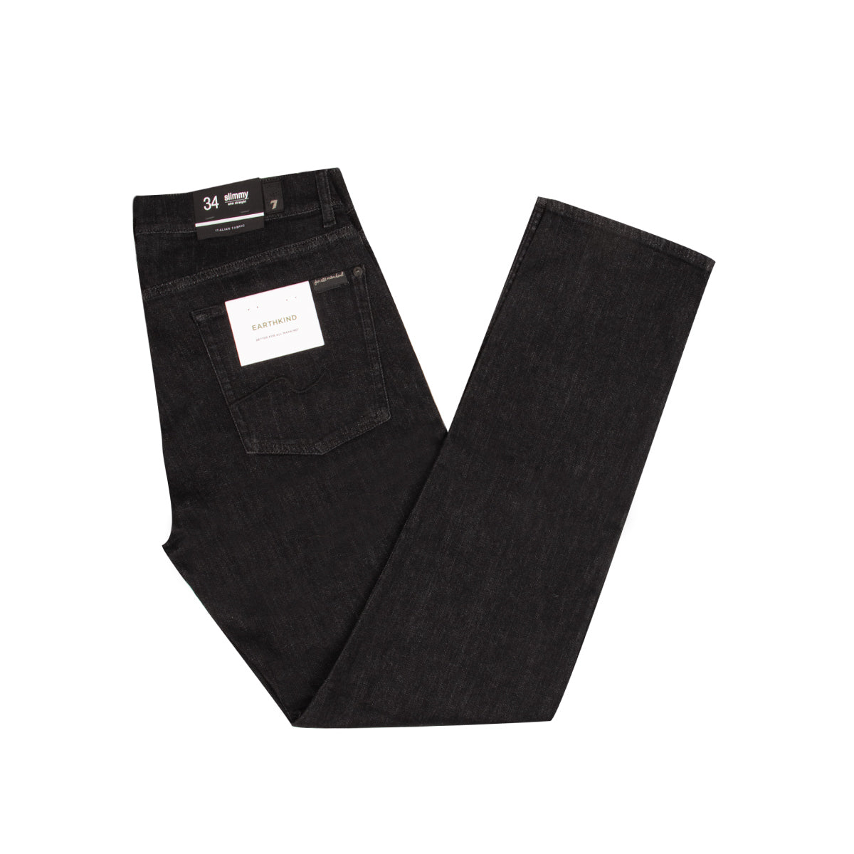 Black Wash Slimmy Stretch Tek Backquote Jeans JEANS 7 For All Mankind