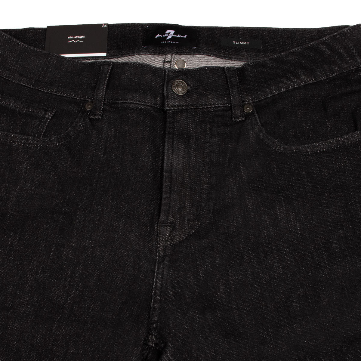 Black Wash Slimmy Stretch Tek Backquote Jeans JEANS 7 For All Mankind