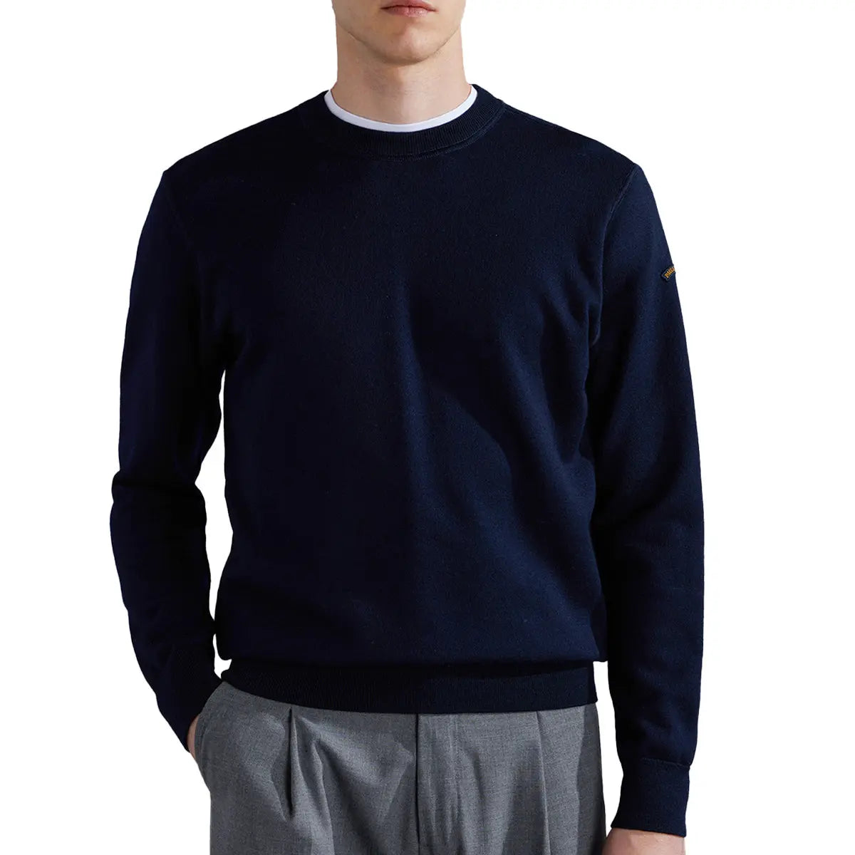 Navy Crewneck Wool Sweater KNITWEAR Paul & Shark