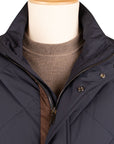 Paul & Shark Navy Alcantara Quilted Jacket