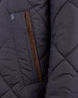 Paul & Shark Navy Alcantara Quilted Jacket