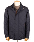 Paul & Shark Navy Alcantara Quilted Jacket