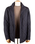 Paul & Shark Navy Alcantara Quilted Jacket