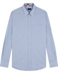 Light Blue Flannel Cotton Long Sleeve Shirt