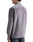 Light Grey Velvet Corduroy Overshirt