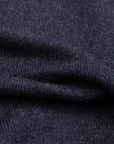 Marineblauer Pullover aus Wolle und Kaschmir mit Knopfleiste