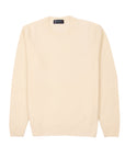 Ivory Marl Crew Neck Bouclé Wool Sweater KNITWEAR Robert Old