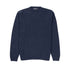 Blue Marl Crew Neck Bouclé Wool Sweater KNITWEAR Robert Old