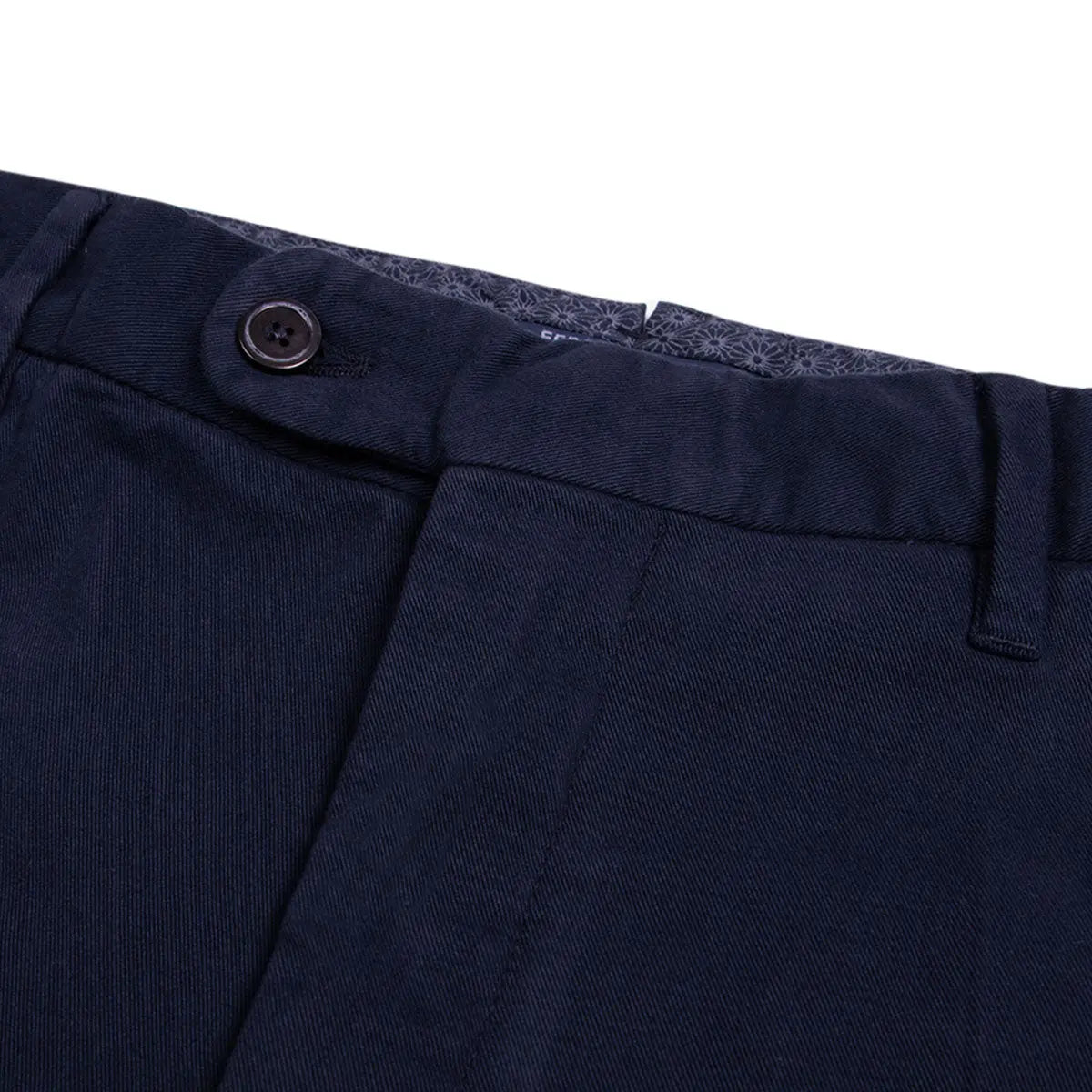 Navy 'Boston' Cashmere & Cotton Tailored Twill Chinos CASUAL TROUSERS FEDELI