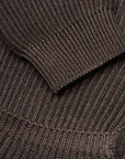 Brown Shawl Neck Merino Wool Cardigan KNITWEAR FEDELI