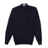 Navy Zip Neck Virgin Wool & Cashmere Sweater KNITWEAR FEDELI