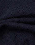 Navy Zip Neck Virgin Wool & Cashmere Sweater KNITWEAR FEDELI