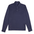 Navy Blue 'Bell' Long Sleeve Jersey Wool Polo Shirt RUGBY/LS POLOS FEDELI