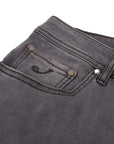 Mid Grey 'Nick' Stretch Slim Fit Jeans