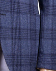 Blue Check 'Jacket in a Box' Wool & Cashmere Unstructured Jacket