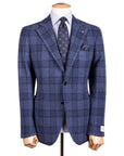 Blue Check 'Jacket in a Box' Wool & Cashmere Unstructured Jacket