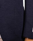 Navy 'Jacket in a Box' Jersey Cotton & Cashmere Unstructured Jacket