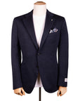 Navy 'Jacket in a Box' Jersey Cotton & Cashmere Unstructured Jacket