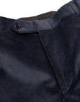 Light Navy Loro Piana Stretch Cotton & Wool Corduroy Trousers