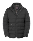 Dark Grey 'Ilvo' Down-filled Quilted Jacket