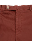 Rust Red Stretch Cotton Twill Chinos CASUAL TROUSERS Robert Old