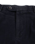 Navy Moleskin Cotton Stretch Chinos