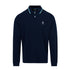 Navy Badge Button Neck Long Sleeve Polo Shirt RUGBY/LS POLOS Sandbanks