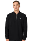 Black Badge Organic Cotton Long Sleeve Polo Shirt