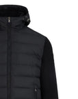 Black Outlander Polar Fleece Hooded Hybrid Jacket