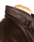 Dark Brown Bomber Style Deerskin Leather Jacket LEATHERS Robert Old