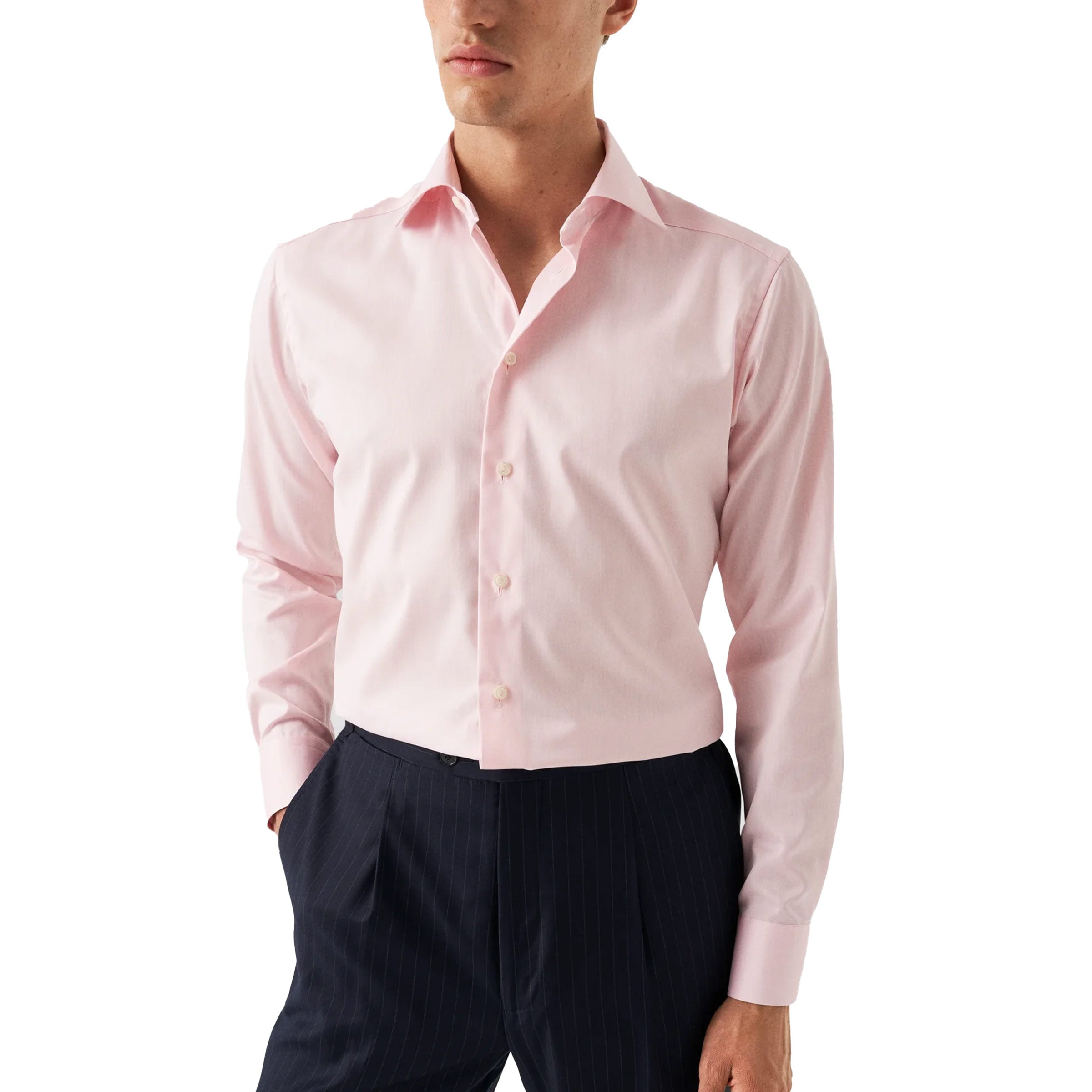 Pink Signature Twill Shirt Slim Fit Shirt L/S SHIRTS Eton