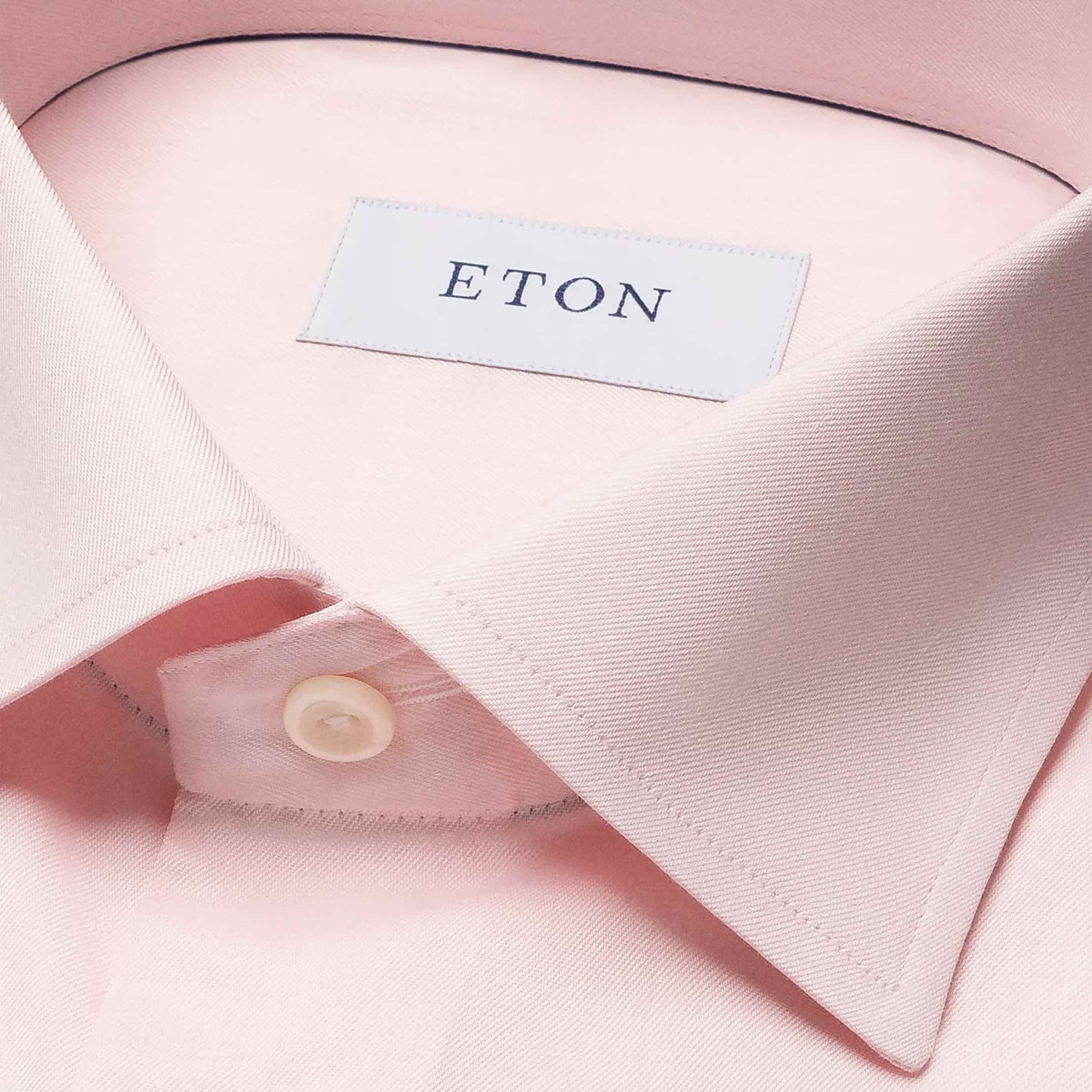 Pink Signature Twill Shirt Long Sleeve Shirt L/S SHIRTS Eton