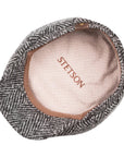 Grey Herringbone Hatteras Flat Cap CAPS & HATS Stetson