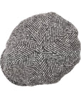 Grey Herringbone Hatteras Flat Cap CAPS & HATS Stetson