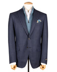 Navy Herringbone 100% Wool Jacket JACKETS Robert Old