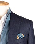 Navy Herringbone 100% Wool Jacket JACKETS Robert Old